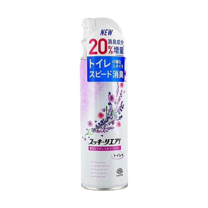 日本EARTH制药 厕所清香剂 强效消臭 持久清新 卫生间专用 薰衣草香型 350ml