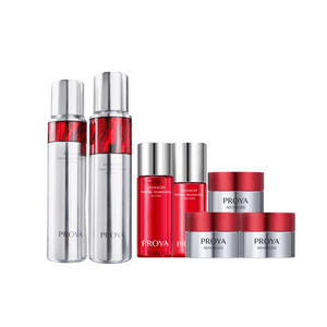 Ruby Luxury Gift Set - Anti-Aging Duo (120ml Toner+Emulsion) with Bonus 40ml Refills & 3x15g Cream