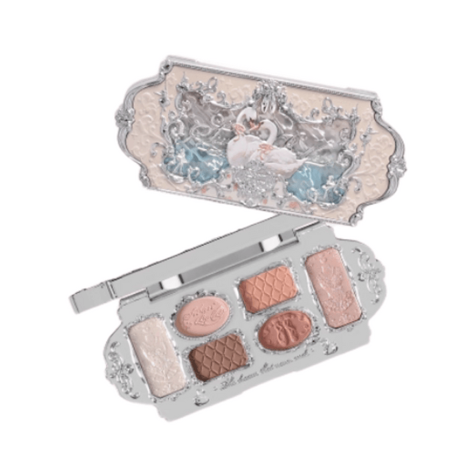 Swan Ballet Series 6 Color Eyeshadow Palette Glitter Matte Long Lasting 6.5g #01