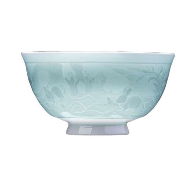 中国直送】景徳鎮 十二支 陶磁器製食器 兎 12*6.2cm - Yami