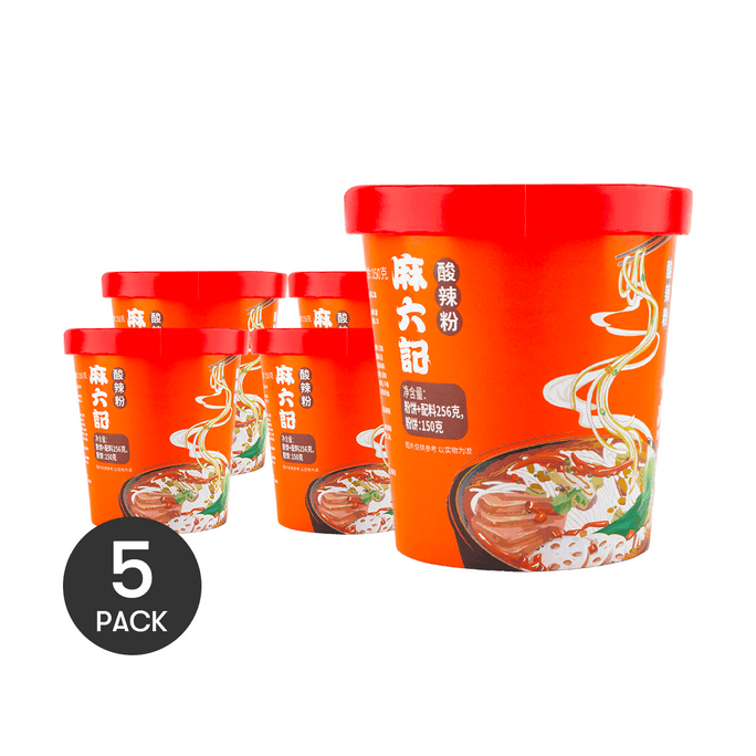 Spicy and Sour Chewy Glass Noodle 9.03oz*5 【Value Pack】