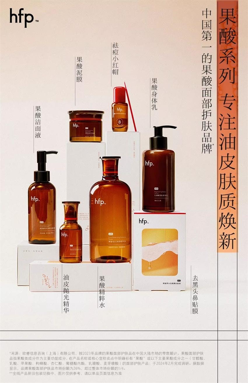 【中国直邮】 hfp 果酸黑头改善鼻贴套装 果酸去黑头收缩毛孔粉刺 深层清洁鼻贴膜乳糖酸导出液 1盒装