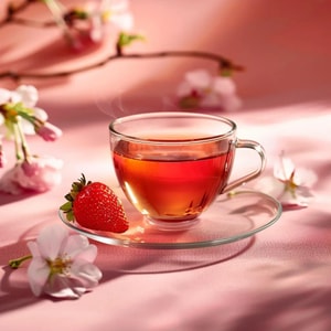 Cherry Blossom Limited Edition Packaging Sakura Strawberry Black Tea,1.76 oz