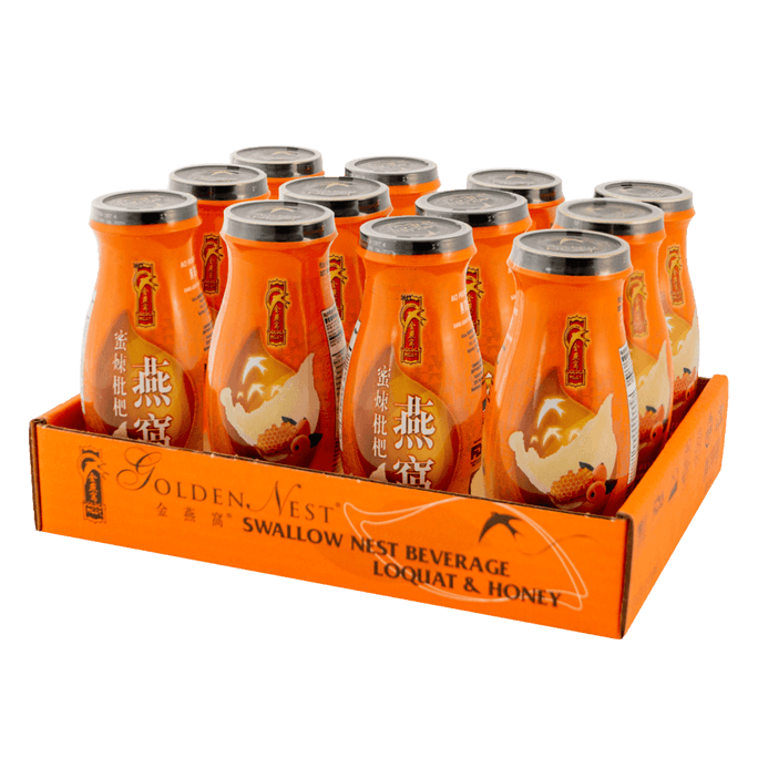 GOLDEN NEST 金燕窝优质燕窝饮 12瓶入 #枇杷蜜糖 100%纯天然正品燕窝 0防腐剂0蔗糖