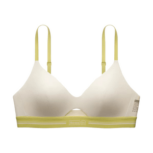 [홍콩 직배송] Bananain 산소 311S 여성 코튼 펀칭 브라 아이보리 XL사이즈 프렌치 삼각컵 노와이어 통기성 볼륨업 백리스 브라 조로사 동일 모델