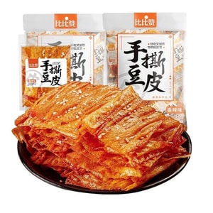 比比赞 手撕豆皮 118g 辣条零食 烤面筋 【80 90童年回忆】118g*1包