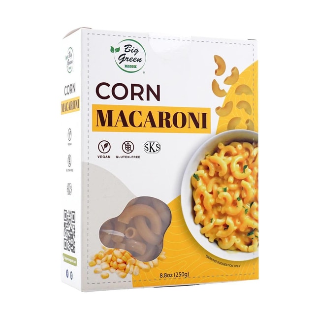 Corn Macaroni, 8.81 oz 【Vegan】【Gluten Free】