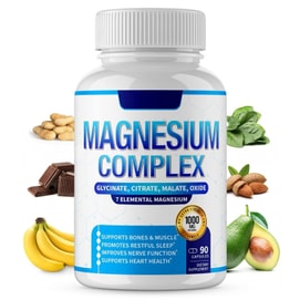 Magnesium glycinate Capsules of 7 Elements, 90 capsules per bottle