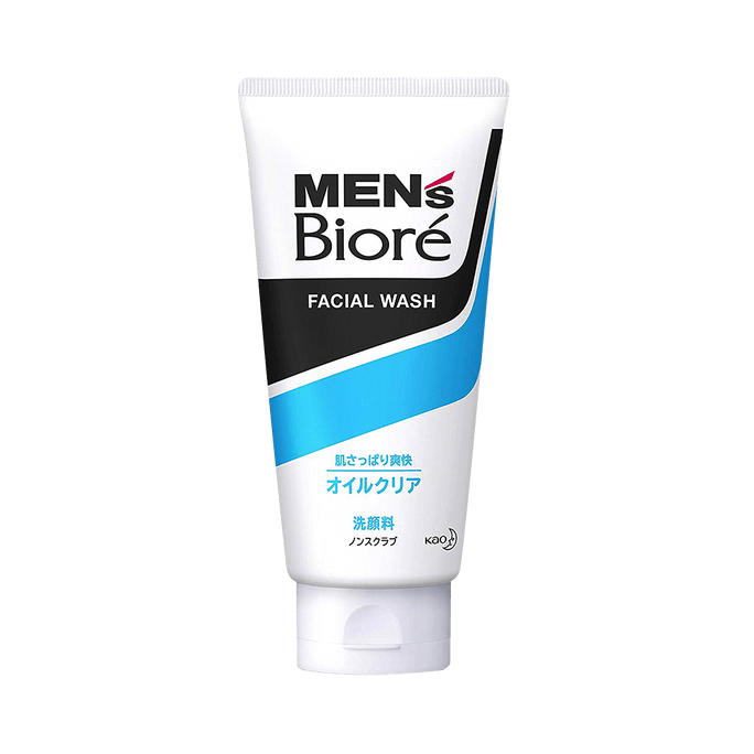 Men's Biore Facial Wash Deep Oil Clear Non-Scrub 130g