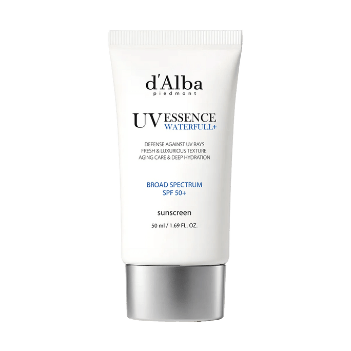 韩国D'ALBA黛尔珀 水感精华防晒霜 24H保湿 SPF50+ 50ml 抗老修护 深层保湿 提升持妆 敏感肌可用