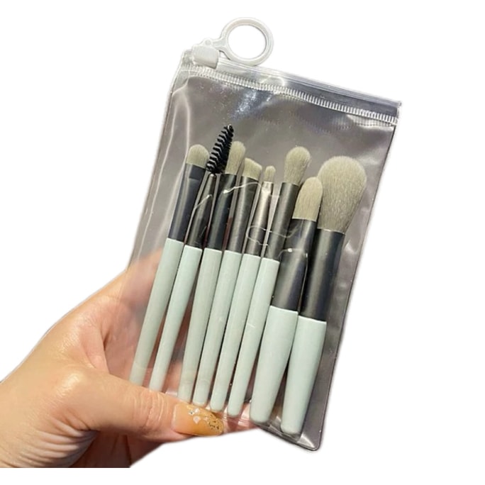 Make Up Brush Set 8pcs Green