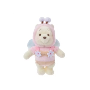 【日本直郵】DISNEY東京迪士尼 店舖限定 粉紅小蜜蜂噗噗 小熊維尼毛絨掛件 19×13.5×8cm