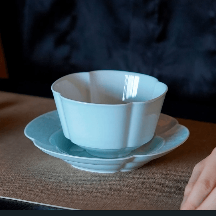 景徳鎮陶磁器 18点食器ギフトセット 翡翠クラブアップル シャドーブルー釉 新年ギフト 3