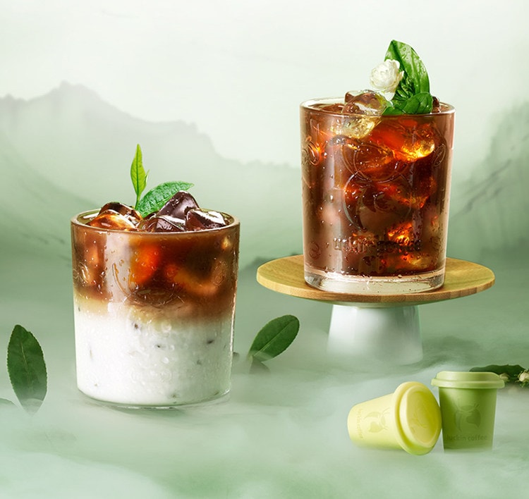 【中国直邮】 瑞幸咖啡 100%阿拉比卡咖啡豆 FD冻干科技速溶咖啡 桂花龙井风味 醇厚甘鲜 18颗/盒