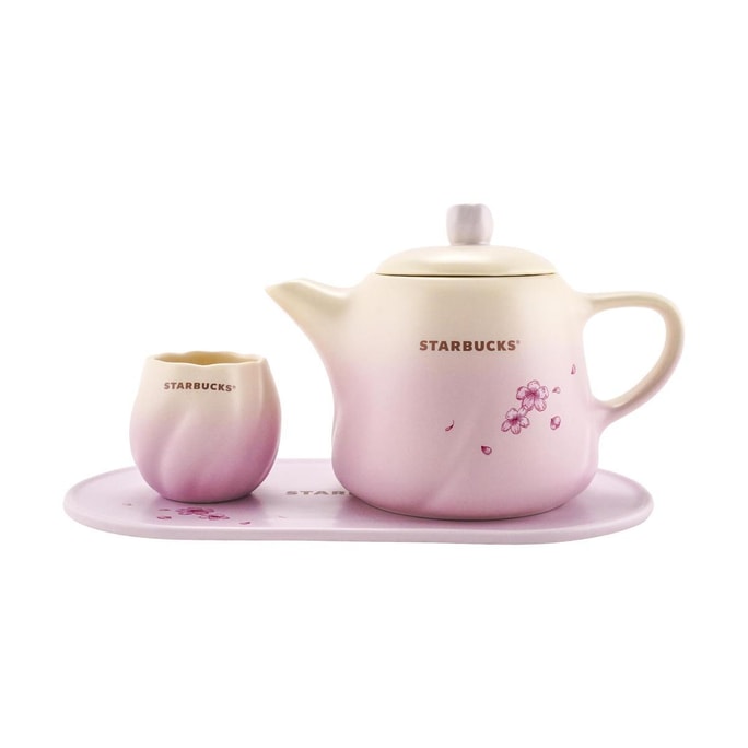 Sakura Spring Series Ceramic Cup and Teapot Set