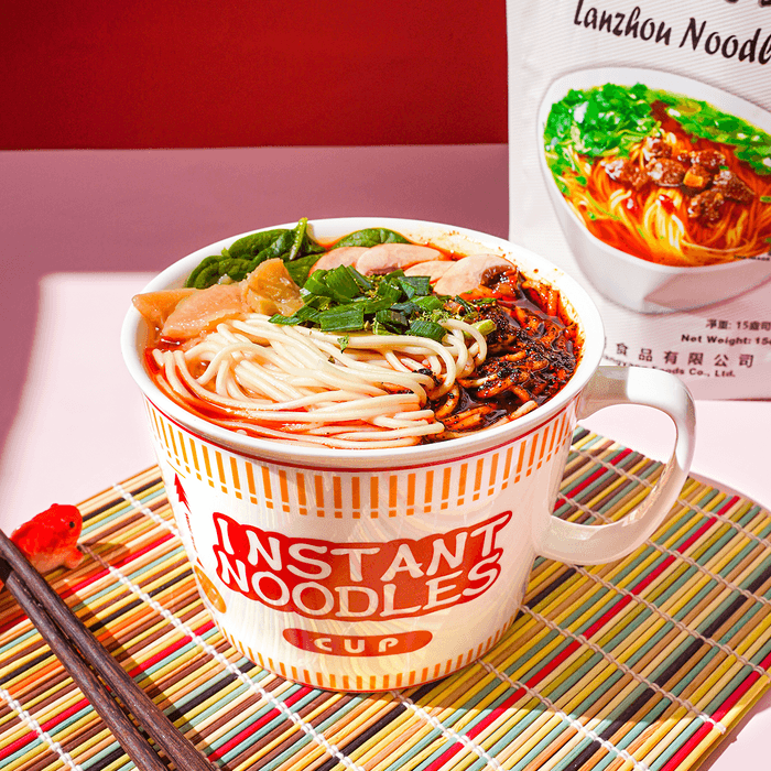 尕兰郎 兰州牛肉面 牛肉风味拉面 超值双人份 新包装 450g【兰州人都说超正宗】