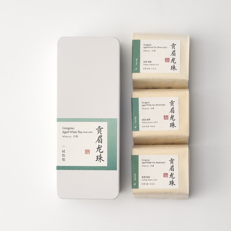 美国 赵赵的茶 ZhaoTea 贡眉龙珠三连泡 老白茶 福建福鼎 香糯甜醇 一颗一泡 15g(5gx3) 3