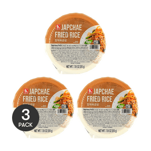 Japchae Korean Home-Style Fried Rice, 7.05 oz *3【3 Packs】【90-Second Ready-to-Eat】【Fast & Healthy】
