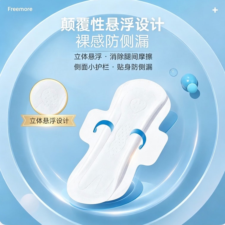 自由点 有机纯棉卫生巾 I类婴幼儿级认证 超薄月经垫 瞬吸姨妈巾 护垫 防侧漏 柔软亲肤 呵护私密部位 日用 240mm 8片/包 8