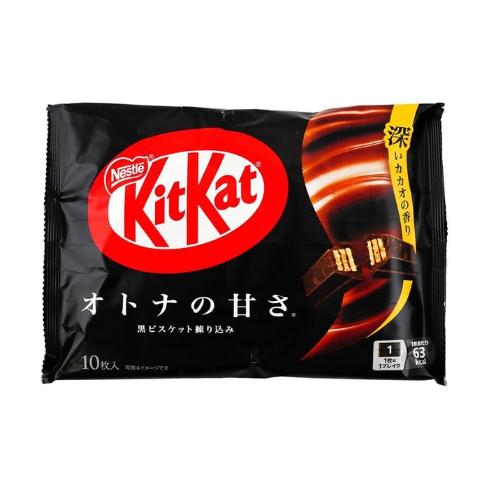 日本NESTLE雀巢 KITKAT奇巧 巧克力威化饼干 浓郁黑巧味 10枚入 113g