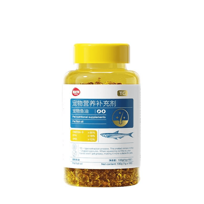 Hippie Dog Pet Fish Oil Dog-specific Cod Liver Oil 100 Capsules * 1 Bottle
