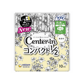 Center-In Compact Slim Fluffy Regular Day Use with Wings [10 pieces]