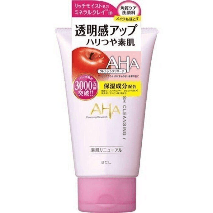 [일본 직송] 일본 BCL AHA 애플애씨드 소프트닝 각질제거 클렌저 120g 순한 클렌저