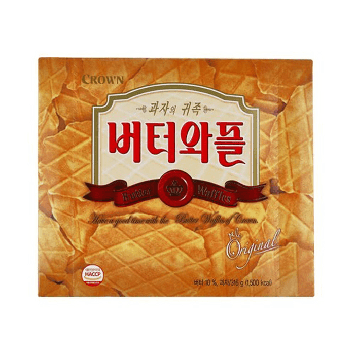 韩国 CROWN 黄油华夫饼 316g