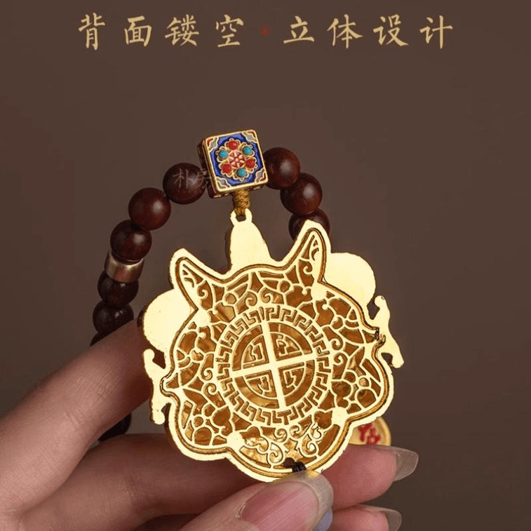 Xingshi カーペンダント マニュアル ブラス エナメル カラー デコレーション Hongyun ヘッド 25cm 3個パック (倉庫クリアランス処理) 3