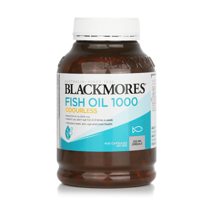 【香港直郵】 BLACKMORES 無腥味魚油丸 1000 400 Capsules