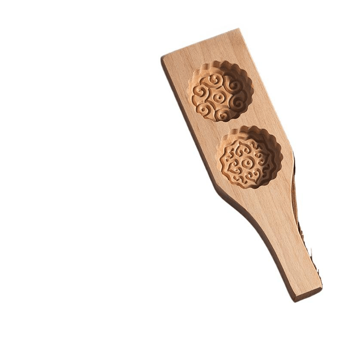Classic Flower Mooncake Mold Made Of Wood For Home Use Old-fashioned Mid Mold, 27 * 8cm * 1 Piece