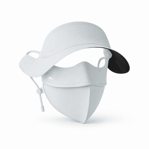 Full Face UV Protection Sun Hat Mask - Blue Gray 1pc