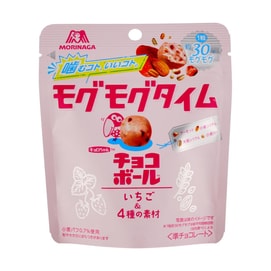Mogumogu Time Chocoball Strawberry Almond Oatmeal,1.23 oz
