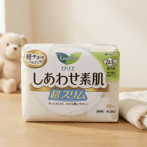 日本KAO花王 LAURIER乐而雅 F超薄超透气系列 敏感肌适用棉柔卫生巾 日用225mm 20片入(包装随机发送)