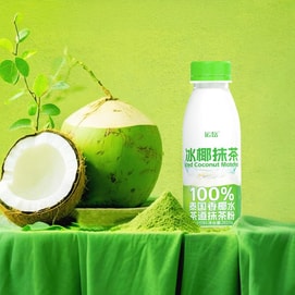 运岳 冰椰抹茶 泰国香椰水&茶道抹茶 281ml【天然电解质水】【配料干净低卡0蔗糖0脂肪】【清新鲜醇 解渴解腻】