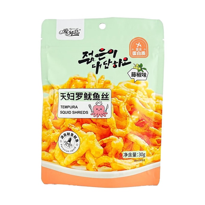 佳美洋 天妇罗鱿鱼丝 藤椒味 30g【高蛋白零食】