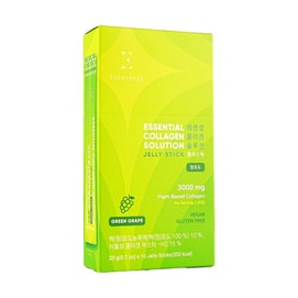 Essential Collagen Solution Jelly Stick, Green Grape Flavor, 10 sticks