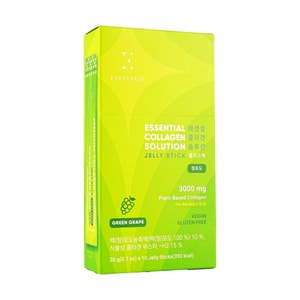 Essential Collagen Solution Jelly Stick, Green Grape Flavor, 10 sticks