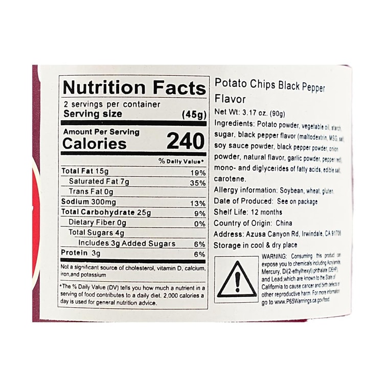 Black Pepper Rib Eye Steak Potato Chips, 3.17 oz 17