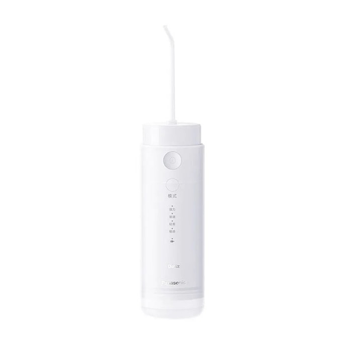 【中國直郵】松下 便攜式沖牙器 電動水牙線 小圓管DJ33 150ml USB充電 噴嘴x3 白色