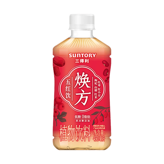 Five Red Drink Health Plant Drink 15.22 fl oz【Low Sugar 0 Fat】