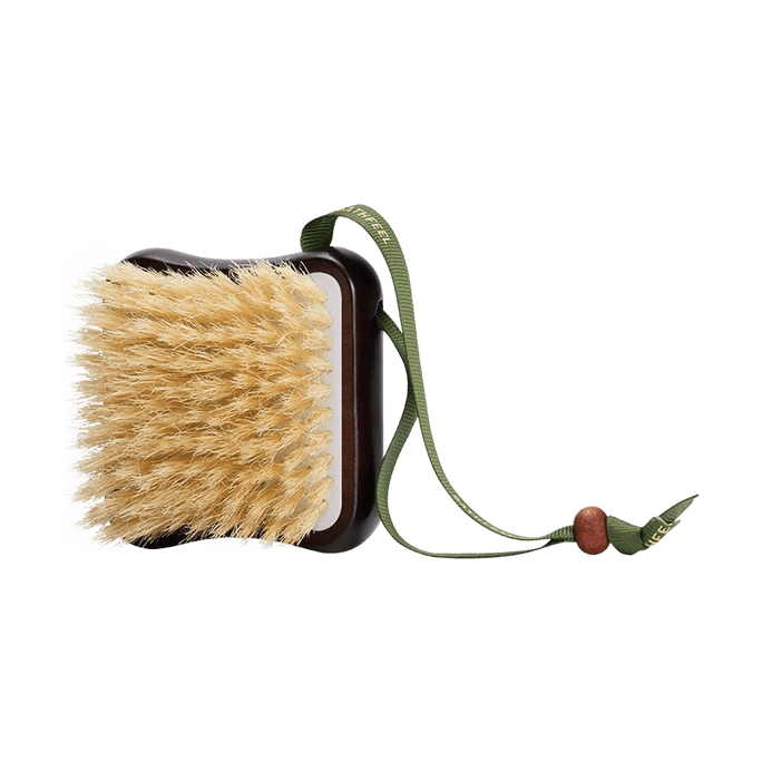 Body Brush, Soft Bristle, Black Sandalwood - Boar Bristle Dry Brushing | Exfoliating & Massage | Hypoallergenic Gentle