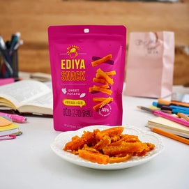 韩国EDIYA 100%红薯条 地瓜干 60g【健康0添加】【韩国网红咖啡店零食】