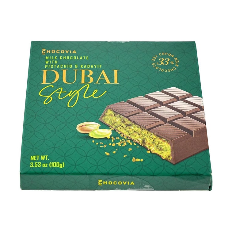 Dubai Style Milk Chocolate With Pistcho And Kadayif Paste, 3.53 oz【Trending on TikTok】【Dubai Chocolate】 3