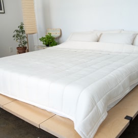 SEMI-MICROFIBER MARSHMALLOW COMFORTER - CREAM/CREAM (Queen)