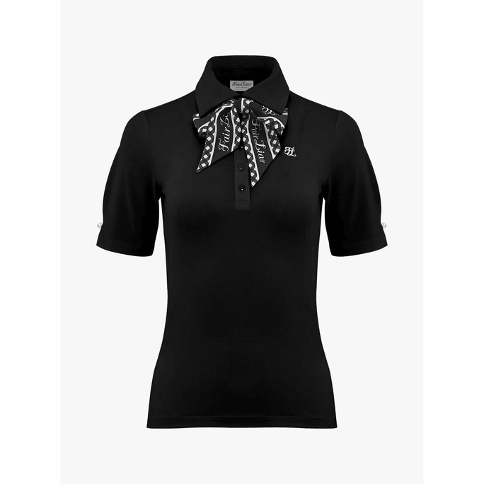 Gingham Scarf Set T-Shirt-2 Colors Black / S