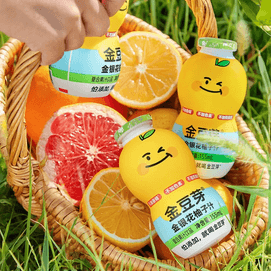Honeysuckle Grapefruit Juice Calabash Bottle Kids & Adults Drink, 5.2 fl oz × 4 / pack