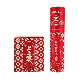 川岛屋 上上签陶瓷筷子桶 黄檀木许愿筷套装 10双