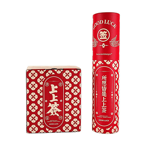 Lucky Fortune Ceramic Chopstick Holder & Rosewood Chopsticks Set 10 Pairs