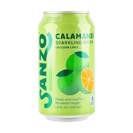 【有机超市爆款】美国SANZO 青金桔味气泡水 355ml